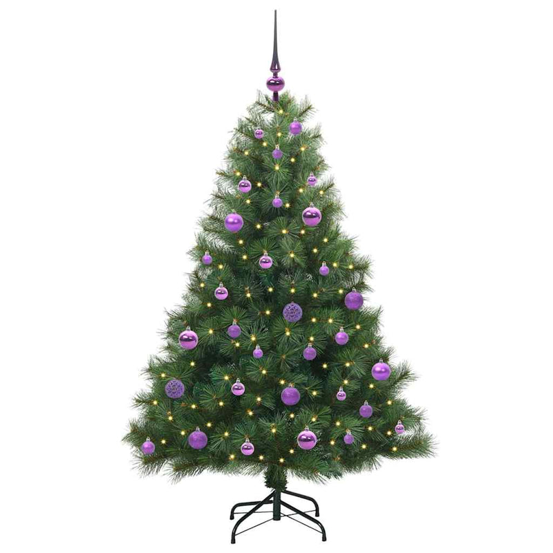 ギャラリービューアに画像をロードする, Vidaxl kunstkerstboom met 150 led met standaard groen 150 cm pe en pvc