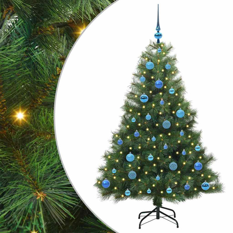 ギャラリービューアに画像をロードする, Vidaxl kunstkerstboom met 150 led met standaard groen 150 cm pe en pvc