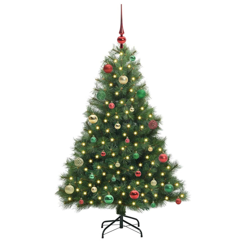 ギャラリービューアに画像をロードする, Vidaxl kunstkerstboom met 150 led met standaard groen 150 cm pe en pvc