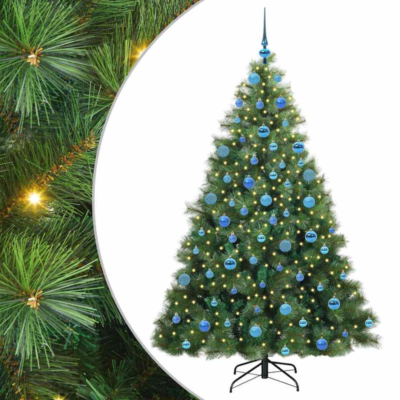 ギャラリービューアに画像をロードする, Vidaxl kunstkerstboom met 300 led met standaard groen 180 cm pe en pvc