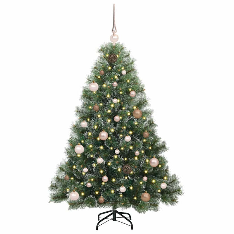 Afbeelding laden in galerijviewer, Vidaxl kunstkerstboom met 150 led met standaard groen 150 cm pe en pvc