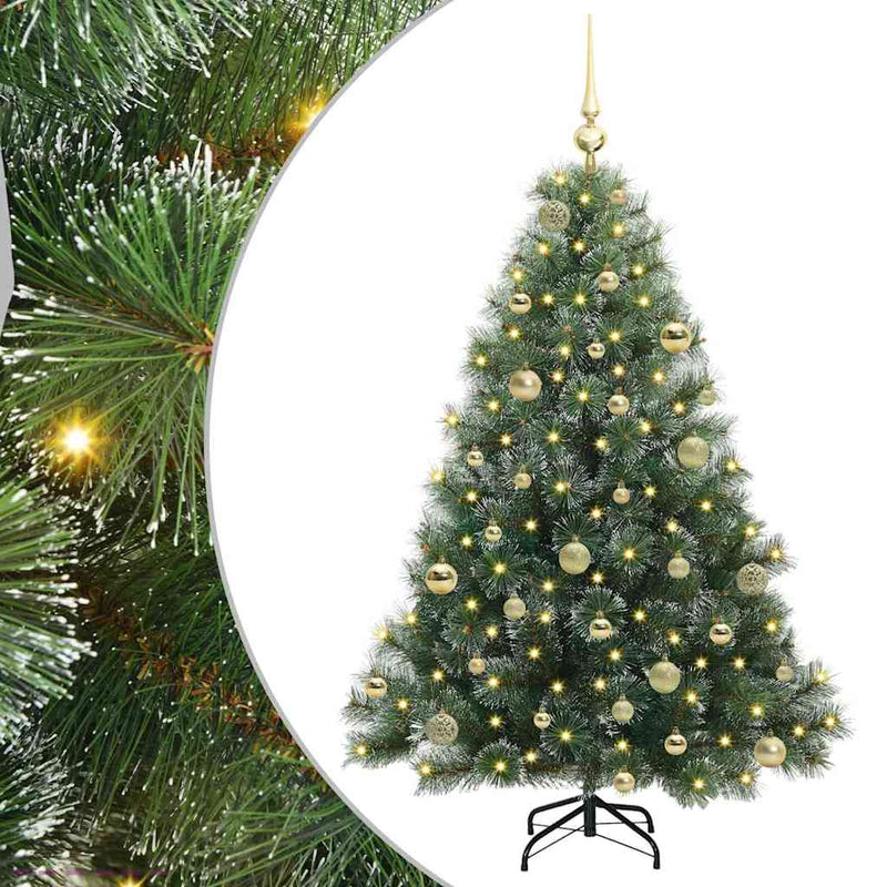 ギャラリービューアに画像をロードする, Vidaxl kunstkerstboom met 150 led met standaard groen 150 cm pe en pvc