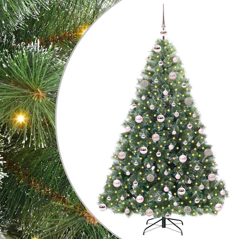 Chargez l'image dans la visionneuse de la galerie, Vidaxl kunstkerstboom met 300 led met standaard groen 180 cm pe en pvc