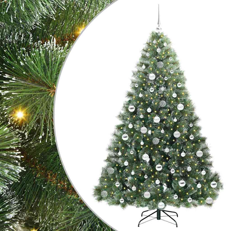 Chargez l'image dans la visionneuse de la galerie, Vidaxl kunstkerstboom met 300 led met standaard groen 180 cm pe en pvc