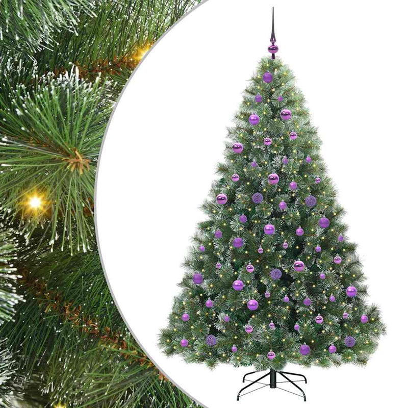 Chargez l'image dans la visionneuse de la galerie, Vidaxl kunstkerstboom met 300 led met standaard groen 180 cm pe en pvc