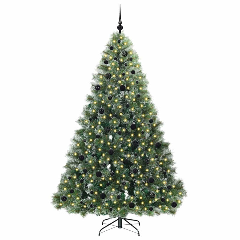 Chargez l'image dans la visionneuse de la galerie, Vidaxl kunstkerstboom met 300 led met standaard groen 210 cm pe en pvc