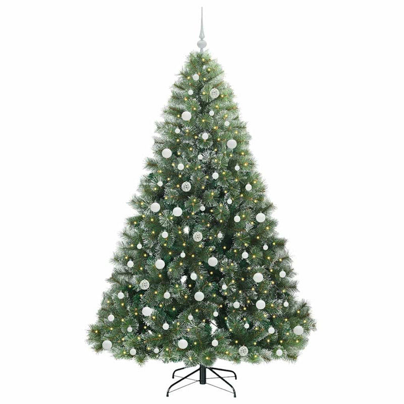 Chargez l'image dans la visionneuse de la galerie, Vidaxl kunstkerstboom met 300 led met standaard groen 210 cm pe en pvc