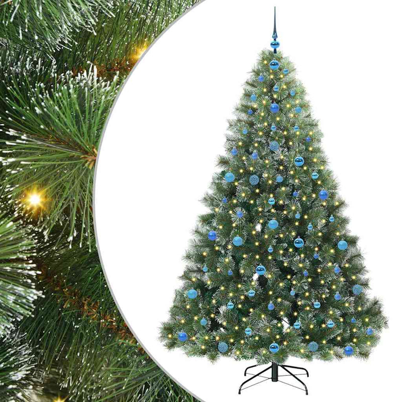 ギャラリービューアに画像をロードする, Vidaxl kunstkerstboom met 300 led met standaard groen 210 cm pe en pvc
