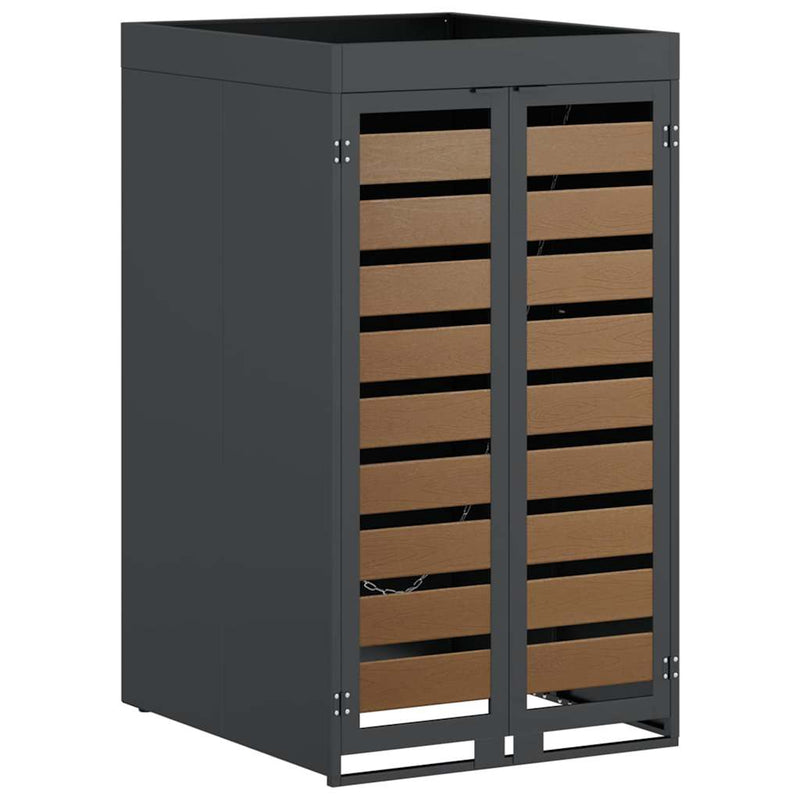 Chargez l'image dans la visionneuse de la galerie, Vidaxl afvalcontaineropslag met plantenbakdak voor 240l container