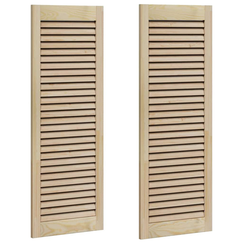Chargez l'image dans la visionneuse de la galerie, Vidaxl kastdeur 2 pcs naturel 110 x 2,1 x 39,5 cm massief grenenhout