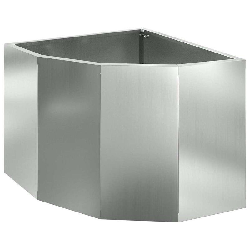 Afbeelding laden in galerijviewer, Vidaxl hoek plantbak zilver 45 x 45 x 35 cm gegalvaniseerd staal