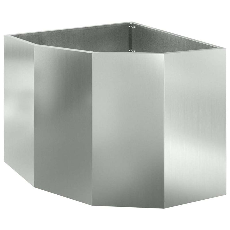Afbeelding laden in galerijviewer, Vidaxl hoek plantbak zilver 60 x 60 x 50 cm gegalvaniseerd staal