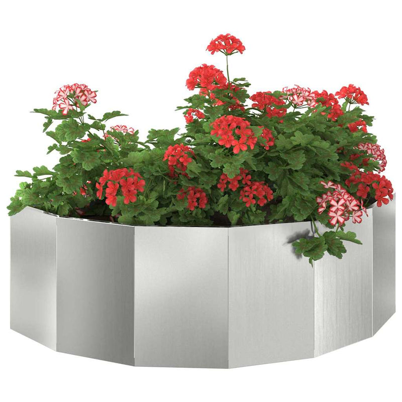 Afbeelding laden in galerijviewer, Vidaxl plantenbak zilver 120 x 60 x 35 cm gegalvaniseerd staal