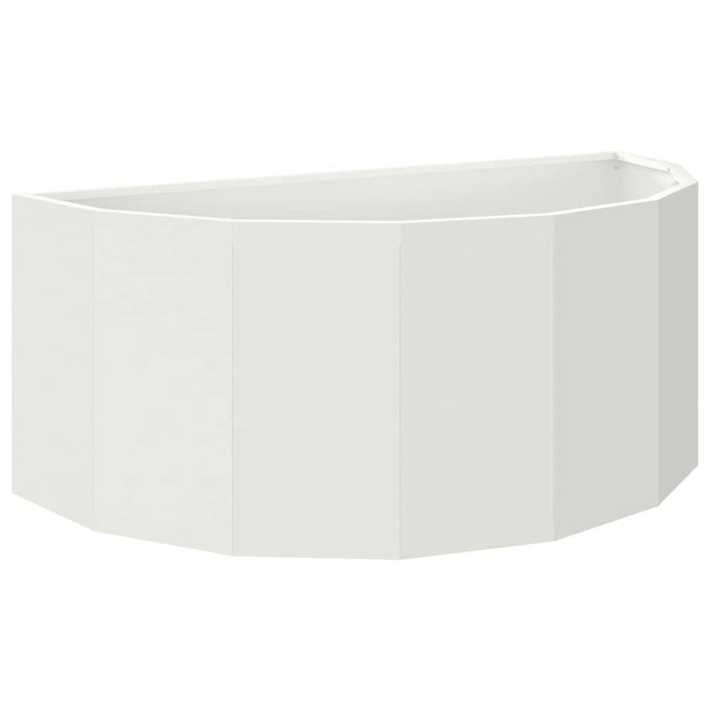 Chargez l'image dans la visionneuse de la galerie, Vidaxl plantenbak wit 90 x 45 x 35 cm staal