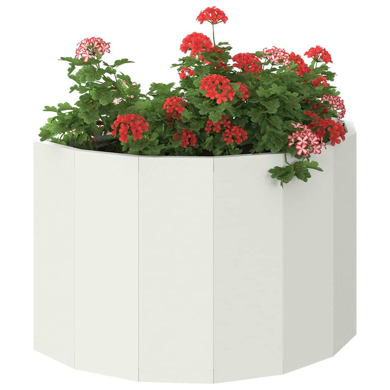ギャラリービューアに画像をロードする, Vidaxl plantenbak wit 60 x 30 x 35 cm staal