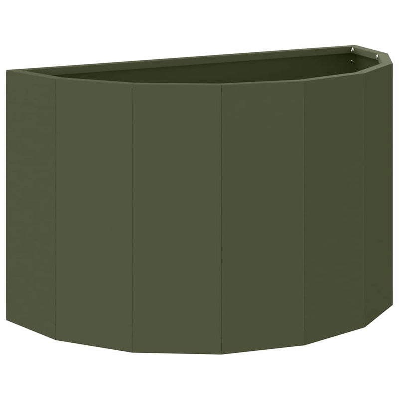 ギャラリービューアに画像をロードする, Vidaxl plantenbak olijf groen 60 x 30 x 35 cm staal