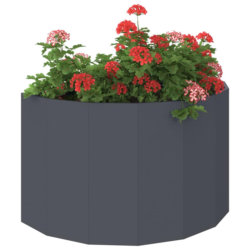 ギャラリービューアに画像をロードする, Vidaxl plantenbak antraciet 90 x 45 x 50 cm staal