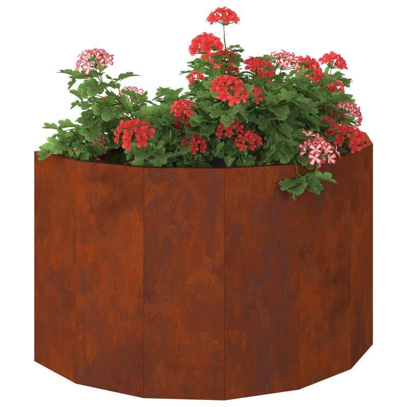 Afbeelding laden in galerijviewer, Vidaxl plantenbak roestig 90 x 45 x 50 cm cortenstaal