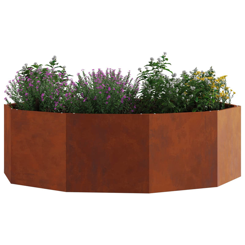 Afbeelding laden in galerijviewer, Vidaxl plantenbak roestig 120 x 120 x 35 cm cortenstaal