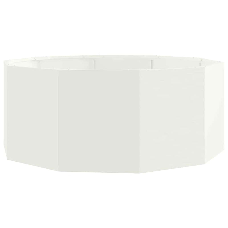 Afbeelding laden in galerijviewer, Vidaxl plantenbak wit 90 x 90 x 35 cm staal
