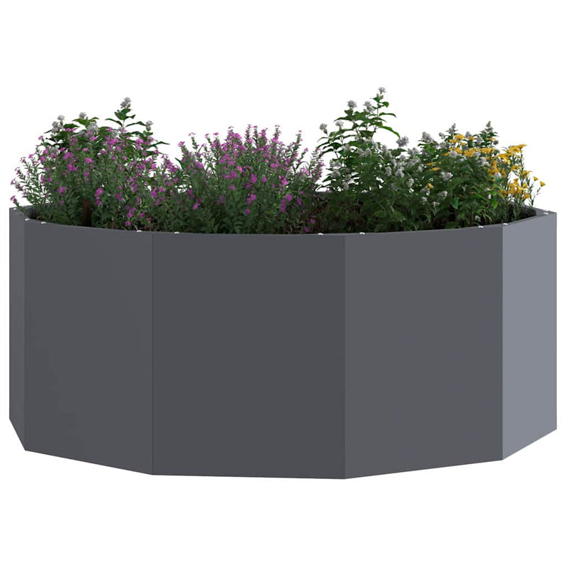 ギャラリービューアに画像をロードする, Vidaxl plantenbak antraciet 90 x 90 x 35 cm staal