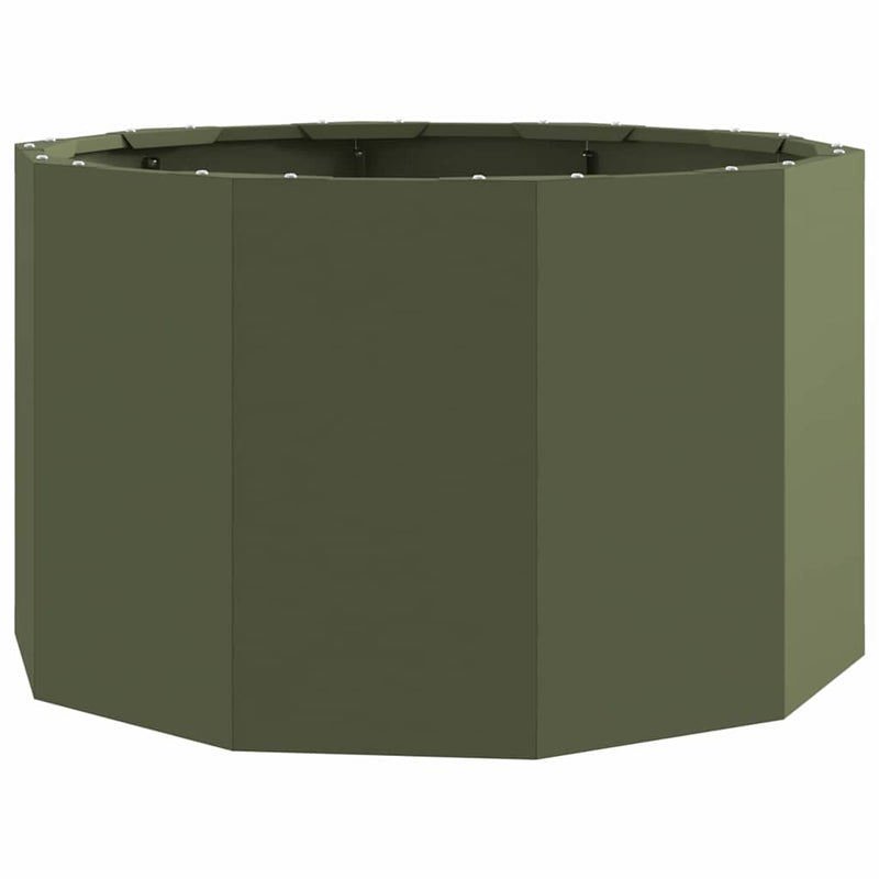 ギャラリービューアに画像をロードする, Vidaxl plantenbak olijf groen 60 x 60 x 35 cm staal
