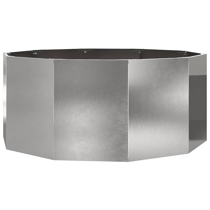 Afbeelding laden in galerijviewer, Vidaxl plantenbak zilver 120 x 120 x 50 cm roestvrij staal