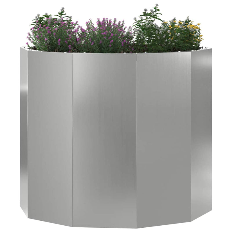 Afbeelding laden in galerijviewer, Vidaxl plantenbak zilver 60 x 60 x 50 cm gegalvaniseerd staal