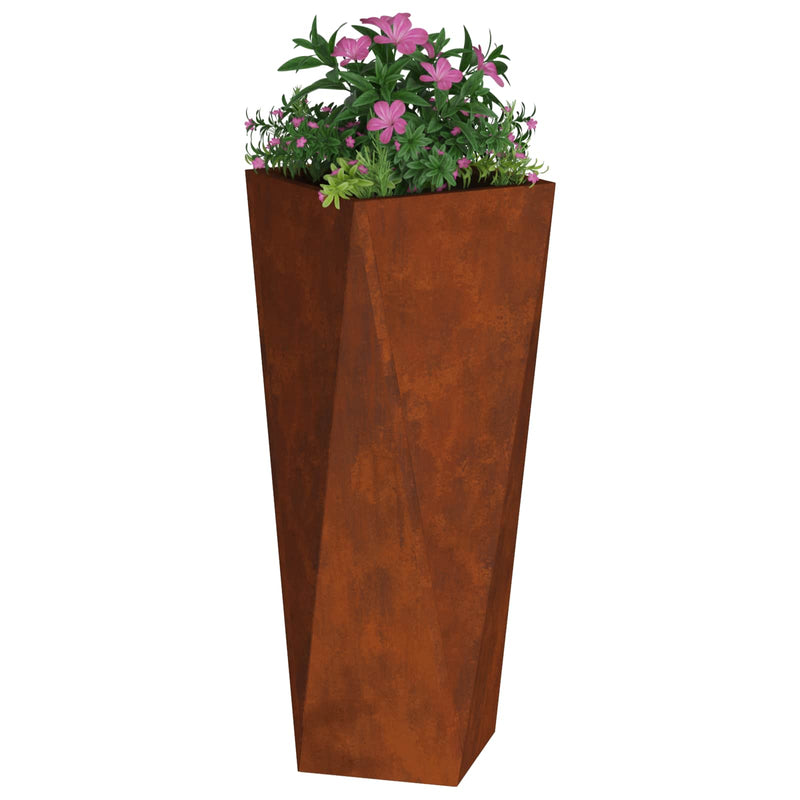 ギャラリービューアに画像をロードする, Vidaxl plantenbak roestig 30 x 30 x 75 cm cortenstaal