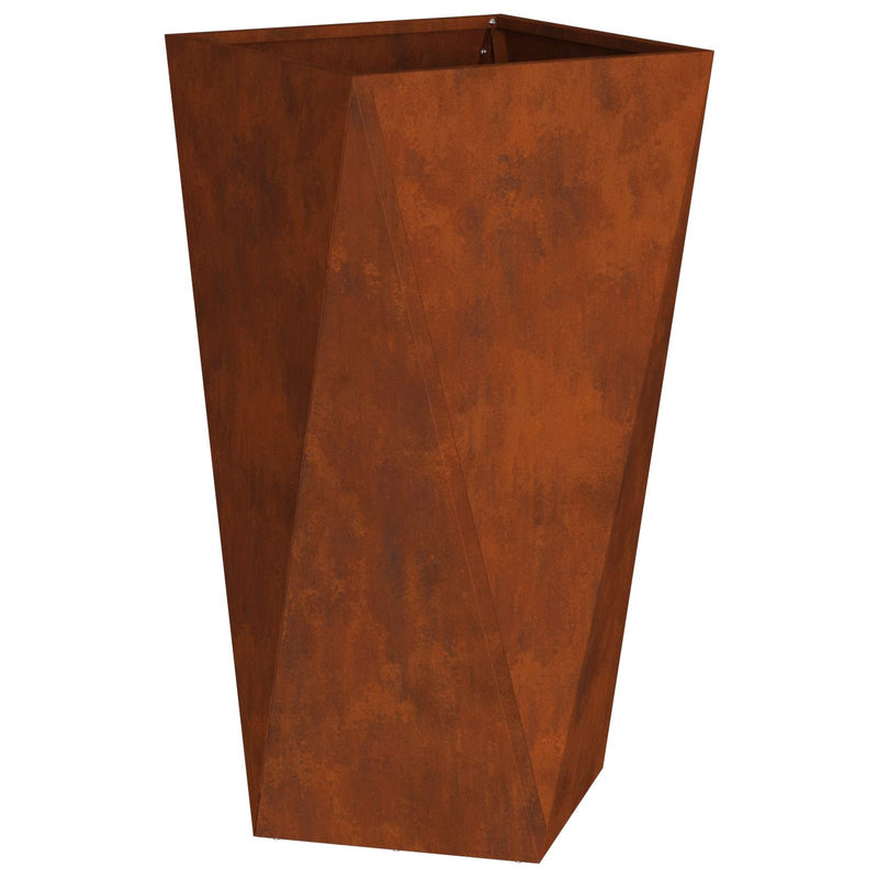 Afbeelding laden in galerijviewer, Vidaxl plantenbak roestig 40 x 40 x 75 cm cortenstaal