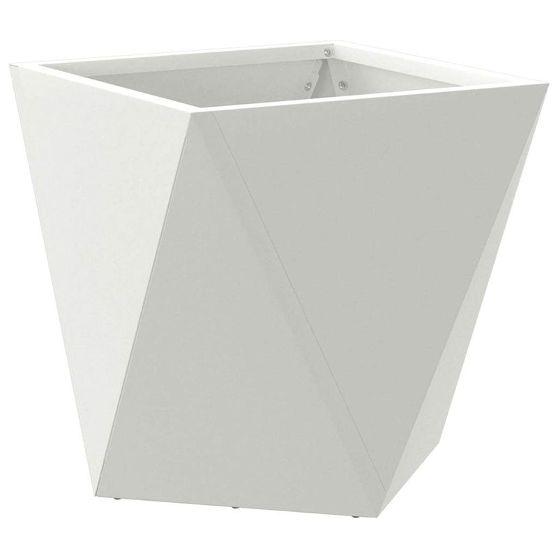 Afbeelding laden in galerijviewer, Vidaxl plantenbak wit 30 x 30 x 30 cm staal
