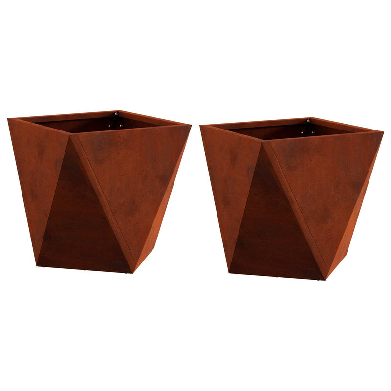 Afbeelding laden in galerijviewer, Vidaxl plantenbak 2 pcs roestig 30 x 30 x 30 cm cortenstaal