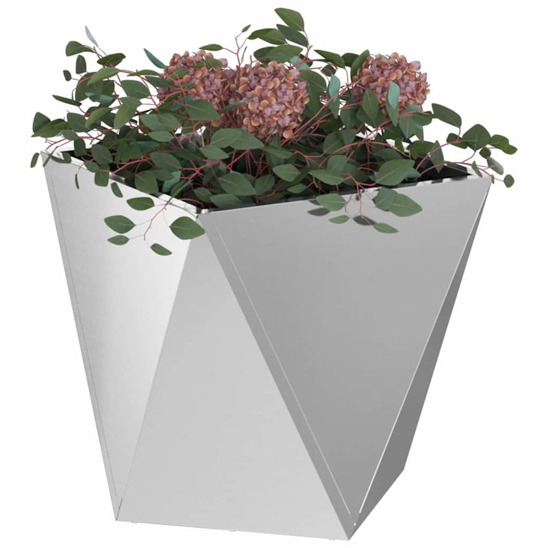Afbeelding laden in galerijviewer, Vidaxl plantenbak 2 pcs zilver 40 x 40 x 40 cm gegalvaniseerd staal
