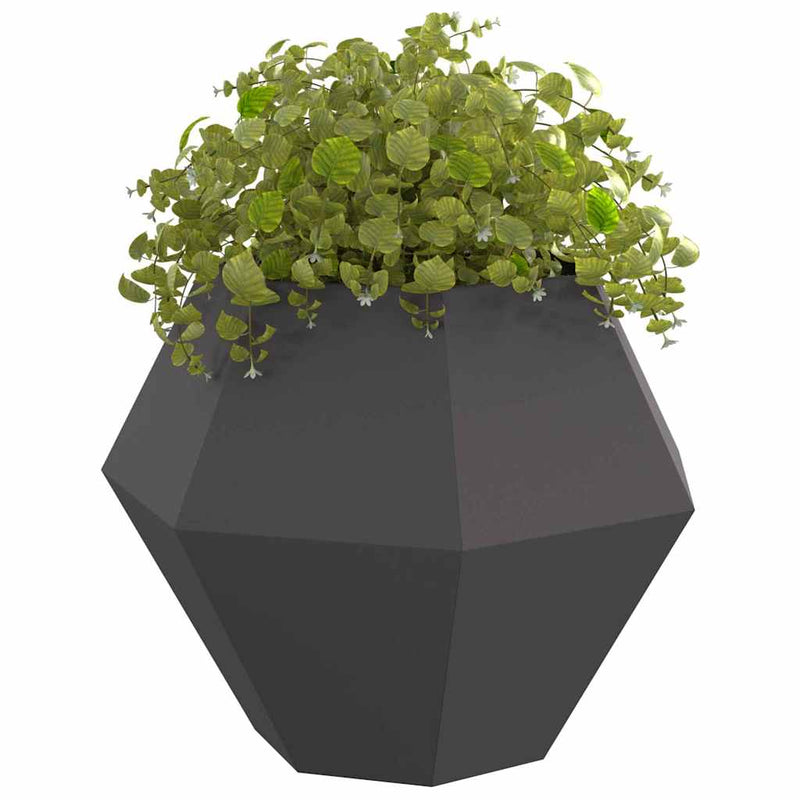 ギャラリービューアに画像をロードする, Vidaxl plantenbak 2 pcs zwart 100 x 100 x 80 cm staal