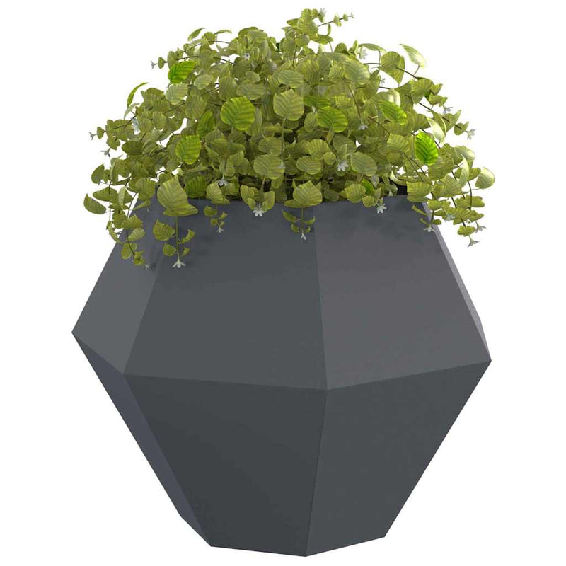Afbeelding laden in galerijviewer, Vidaxl plantenbak 2 pcs antraciet 100 x 100 x 80 cm staal
