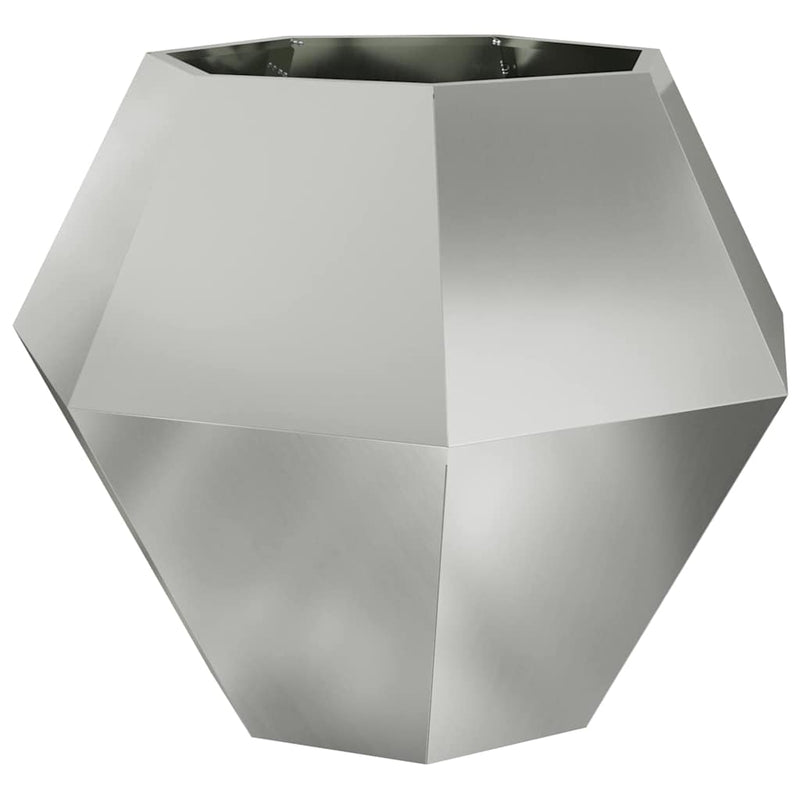 Afbeelding laden in galerijviewer, Vidaxl plantenbak zilver 100 x 100 x 80 cm gegalvaniseerd staal