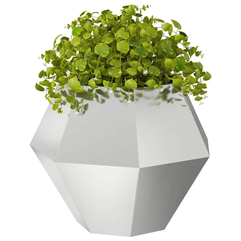 Afbeelding laden in galerijviewer, Vidaxl plantenbak 2 pcs zilver 75 x 75 x 60 cm gegalvaniseerd staal