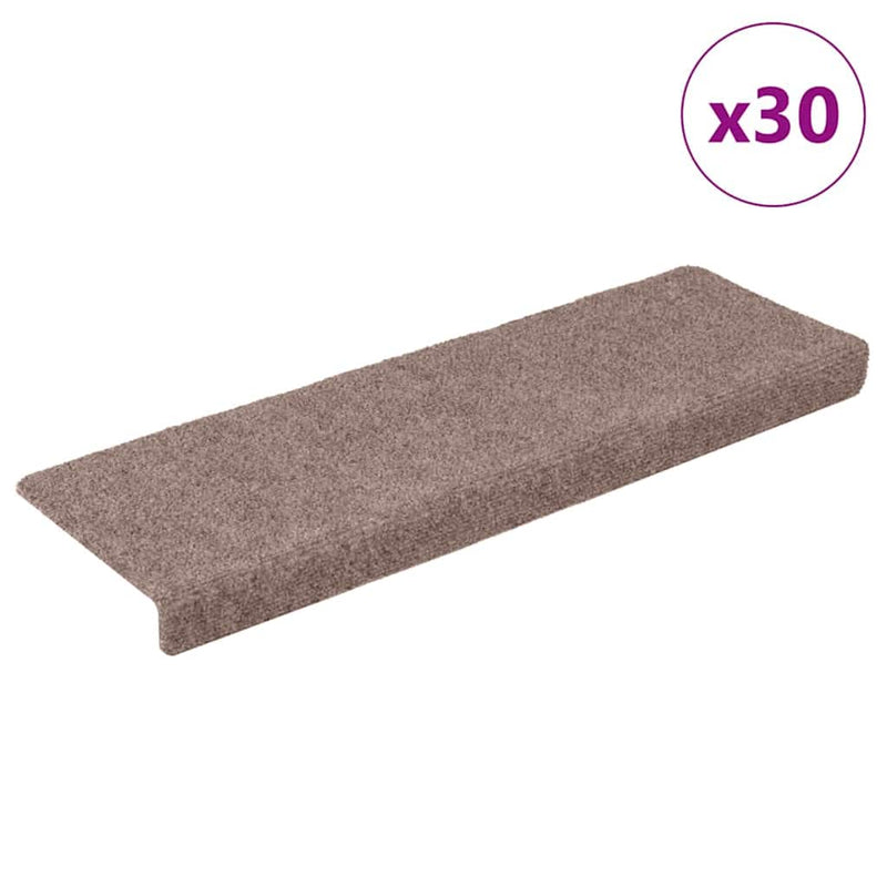 ギャラリービューアに画像をロードする, Vidaxl trapmatten zelfklevend 30 stuks 65x21x4 cm crème met rechthoekige rand