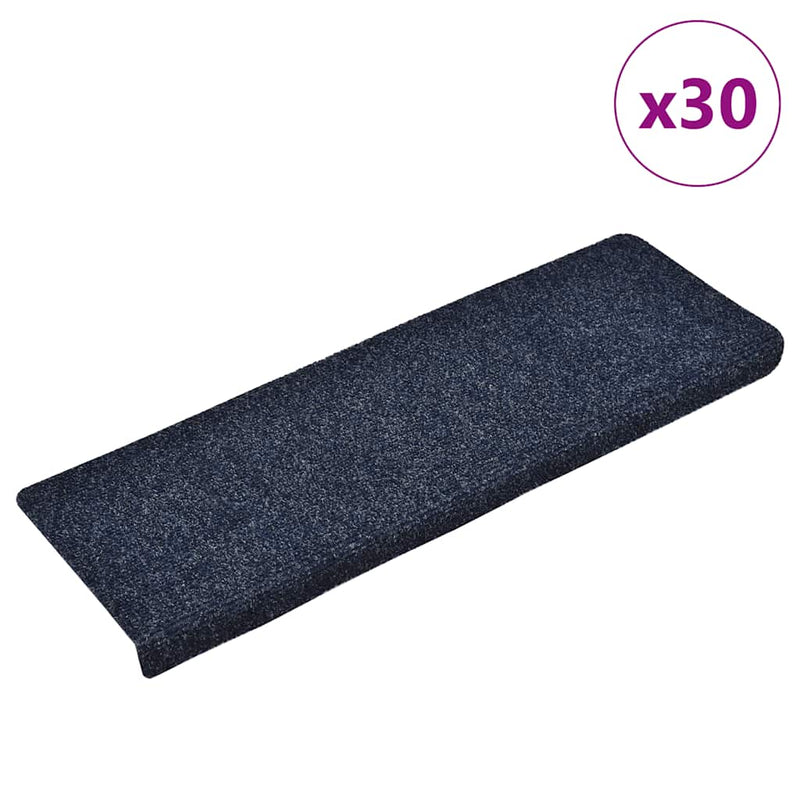 ギャラリービューアに画像をロードする, Vidaxl trapmatten zelfklevend 30 stuks 65x21x4 cm blauw rechthoekige rand