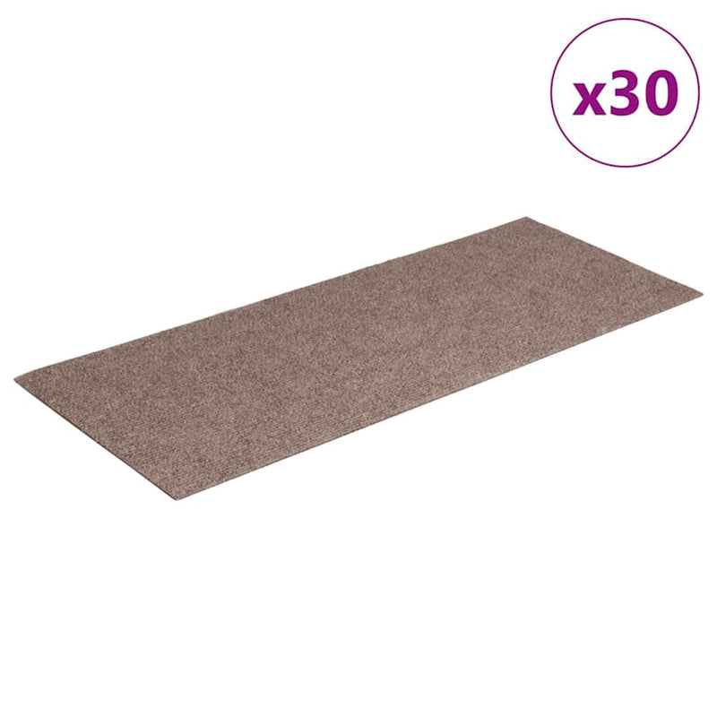 Afbeelding laden in galerijviewer, Vidaxl trapmatten zelfklevend 30 stuks 60x25 cm lichtbruin rechthoekig