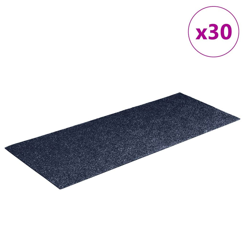 ギャラリービューアに画像をロードする, Vidaxl trapmatten zelfklevend 30 stuks 60x25 cm grijs blauw rechthoekig