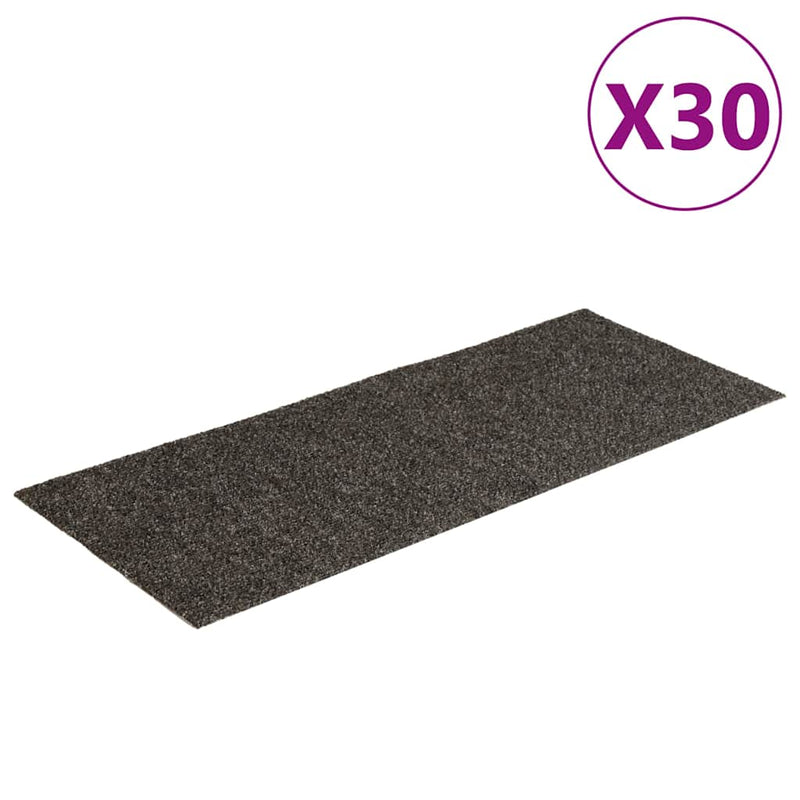 Afbeelding laden in galerijviewer, Vidaxl trapmatten zelfklevend 30 stuks 60x25 cm antraciet rechthoekig