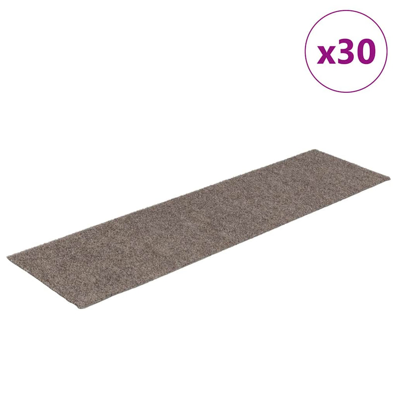 ギャラリービューアに画像をロードする, Vidaxl trapmatten zelfklevend 30 stuks 76x20 cm beige rechthoekig