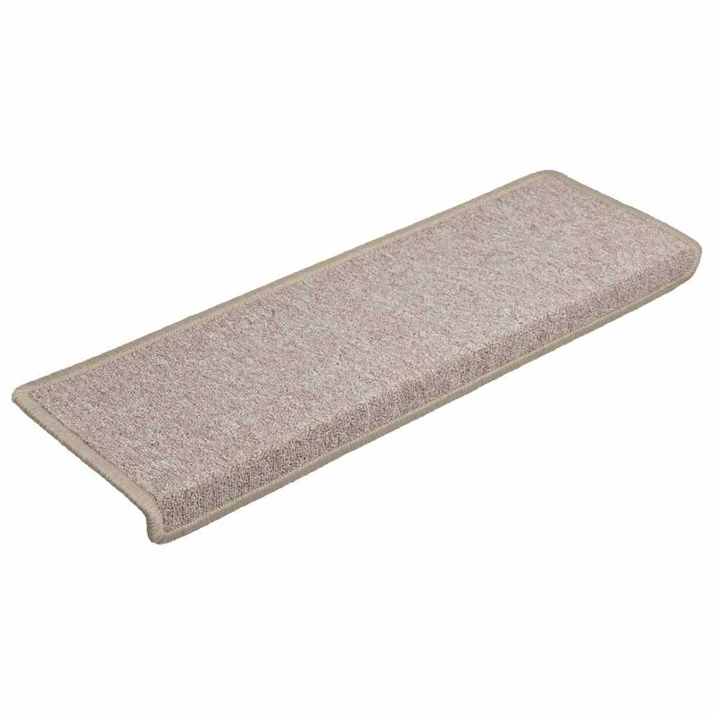 Afbeelding laden in galerijviewer, Vidaxl trapmatten 30 st 65x21x4 cm taupe rechthoekige rand