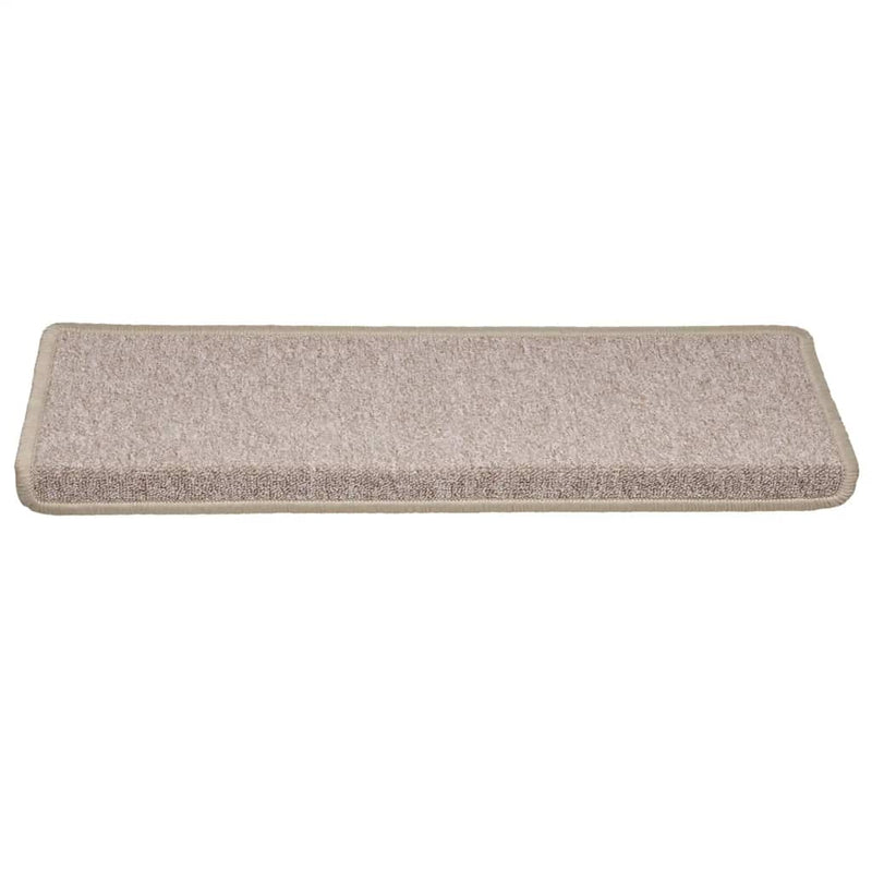 Afbeelding laden in galerijviewer, Vidaxl trapmatten 30 st 65x21x4 cm taupe rechthoekige rand
