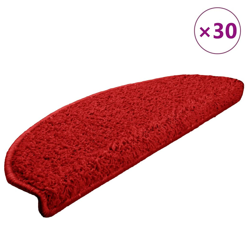 Chargez l'image dans la visionneuse de la galerie, Vidaxl trapmatten 30 st 65x21x4 cm rood halfrond groot