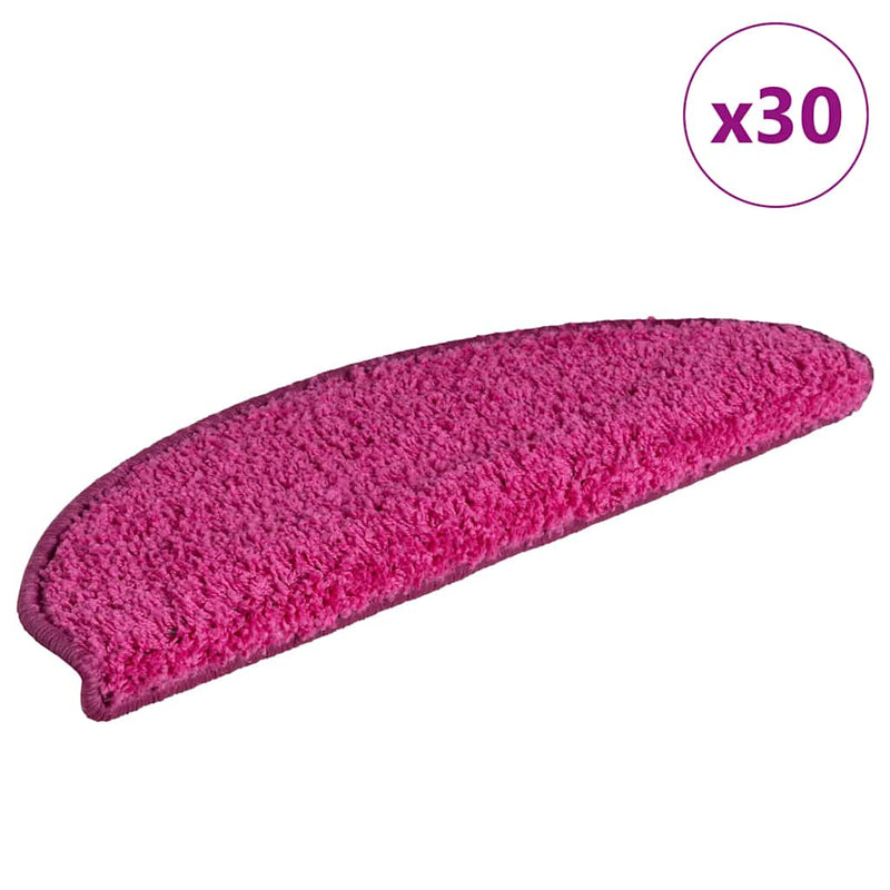 ギャラリービューアに画像をロードする, Vidaxl trapmatten 30 stuks 65x21x4 cm roze halfrond groot