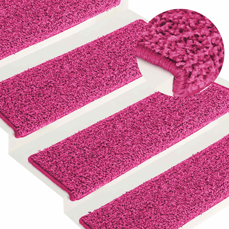 ギャラリービューアに画像をロードする, Vidaxl trapmatten 30 st 65x21x4 cm roze rechthoekige rand
