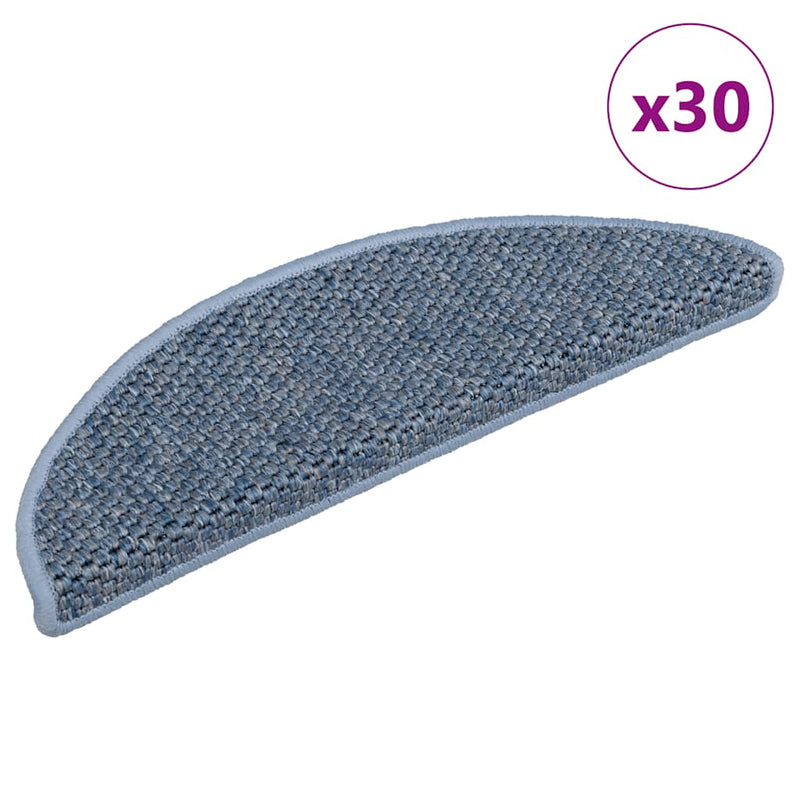 ギャラリービューアに画像をロードする, Vidaxl trapmatten zelfklevend sisal-look 30 st 56x17x3 cm blauw