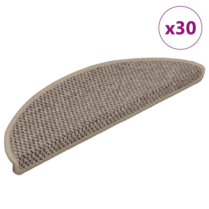 ギャラリービューアに画像をロードする, Vidaxl trapmatten zelfklevend sisal-look 30 st 56x17x3 cm donkerbeige